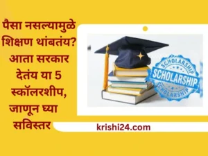पैसा नसल्यामुळे शिक्षण थांबतंय? आता सरकार देतंय या 5 स्कॉलरशीप, जाणून घ्या सविस्तर..