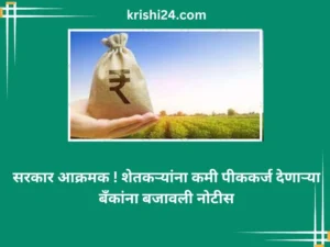 सरकार आक्रमक ! शेतकऱ्यांना कमी पीककर्ज देणाऱ्या बँकांना बजावली नोटीस