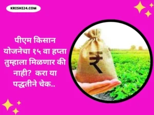 पीएम किसान योजनेचा १५ वा हप्ता तुम्हाला मिळणार की नाही करा या पद्धतीने चेक..